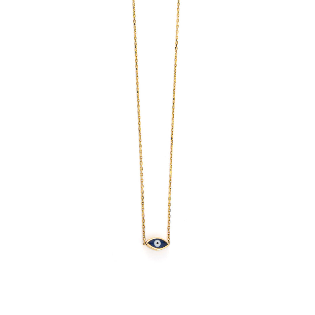 OI-NE-02863035b Eye Necklace 14K Yellow Gold - Image 2