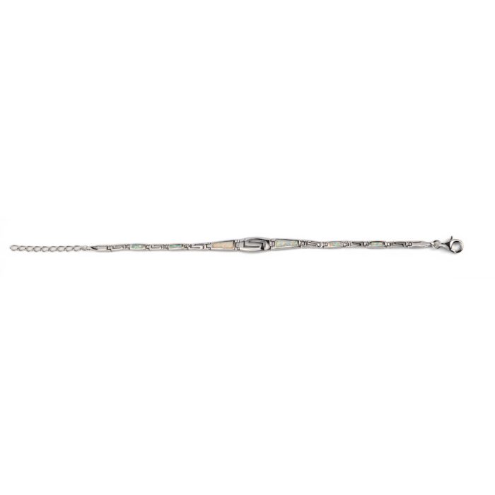 Meander Bracelet – 925 Sterling Silver with Opal - Image 2