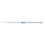 Olive Leaf Link Bracelet - 925 Sterling Silver with Blue Opal - Image 2