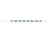 Greek Key Blue Opal Bracelet – 925 Sterling Silver - Image 2