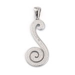 opal sterling silver spiral pendant - Image 2