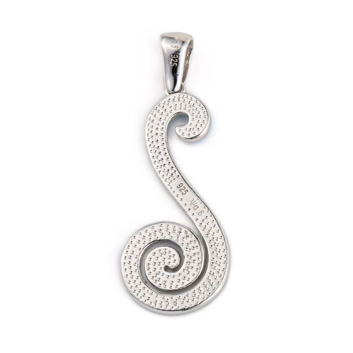opal sterling silver spiral pendant - Image 2