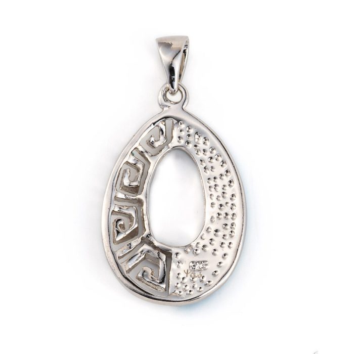 Meander Pendant – 925 Sterling Silver with Opal - Image 2