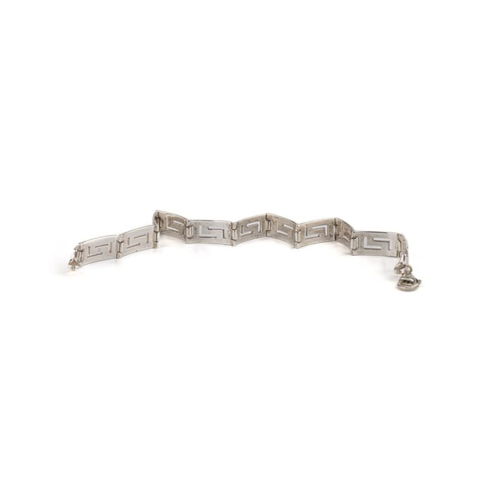 Greek Key Link Bracelet – 925 Sterling Silver - Image 10