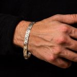 Greek Key Link Bracelet – Sterling Silver and Gold Plated - Image 8