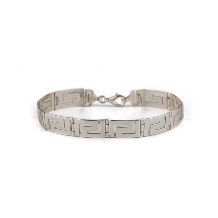 Greek Key Link Bracelet – 925 Sterling Silver - Image 5