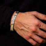 Greek Key Link Bracelet – Sterling Silver and Gold Plated - Image 7