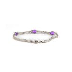 Greek Key Link Bracelet with Blue Zircon – 925 Sterling Silver - Image 4