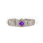 Greek Key Meander Bracelet with Zircon – 925 Sterling Silver - Image 3