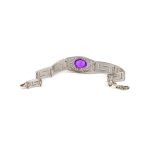 Greek Key Meander Bracelet with Zircon – 925 Sterling Silver - Image 4