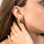 14K Gold Sterling Silver Goddess Athena Earrings - Image 3