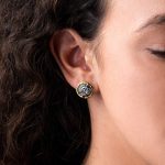 14K Gold Sterling Silver Alexander the Great Earrings - Image 2