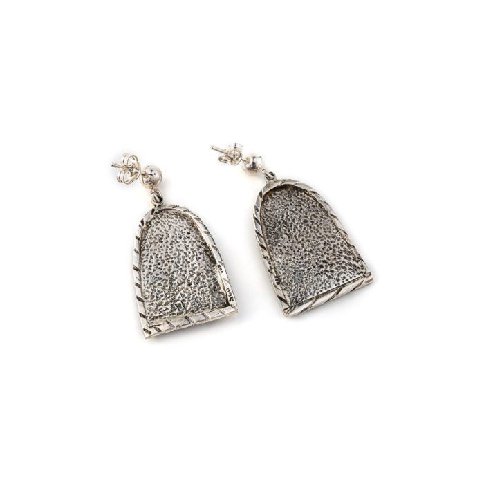 Goddess Athena Earrings - 14K Gold and 925 Sterling Silver - Image 3