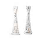 Sterling Silver Meander Dangle Earrings