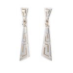 Greek Key Dangle Earrings - Image 2