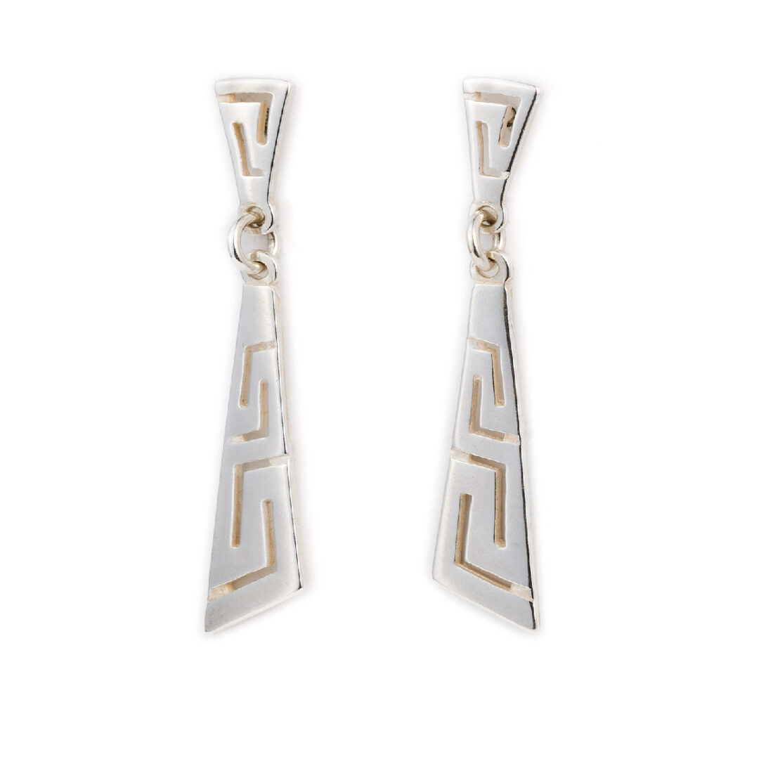 OW-E-1810b Greek Key Dangle Earrings - Image 2