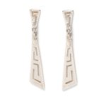 Greek Key Dangle Earrings - Image 3