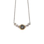 Athena Goddess Necklace - 14 K Gold and Sterling Silver - Image 3