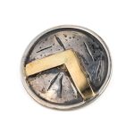 Μενταγιόν Ασπίδα – Ασήμι 925 και Χρυσό 14Κ