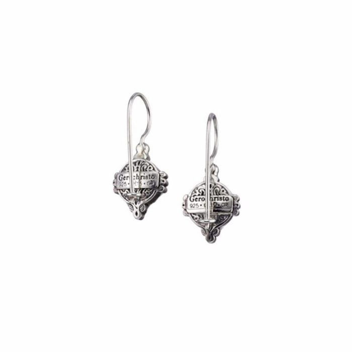 Gerochristo - Semeli Earrings in Sterling Silver and Gold plated with Pearl - Image 3