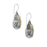 Dione teardrop earrings in Sterling silver with Amazonite - Image 5