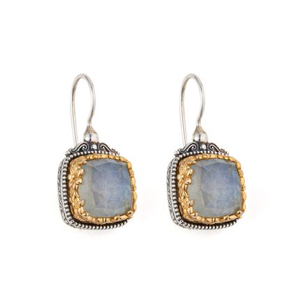 Gerochristo - Dione square earrings with Mother of Pearl Gemstone