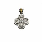Gerochristo - Cross in sterling silver with Gold plated parts and mother of pearl - Image 3