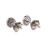 Eye Stud Earrings with Blue Zircon – 925 Sterling Silver - Image 3