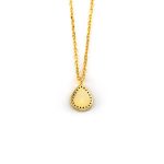 Sterling Silver Gold Plated Eye Necklace with Zircon - Image 2