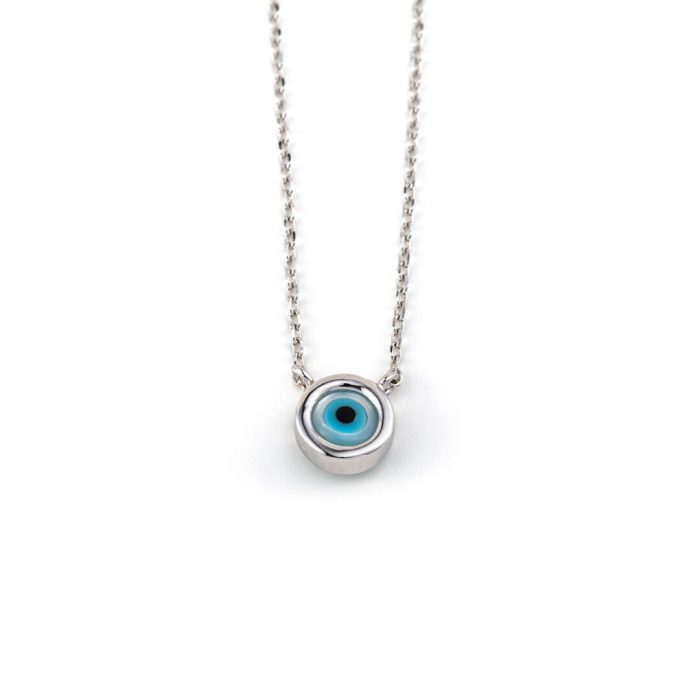 Sterling Silver Tiny Eye Necklace - Image 1