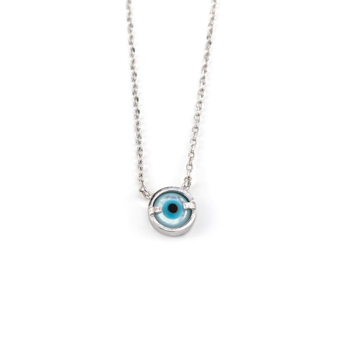 Sterling Silver Tiny Eye Necklace - Image 2