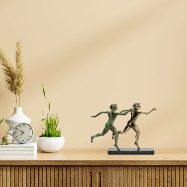 Ancient Greek Olympic Runners - Bronze Sculpture - Image 2