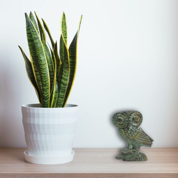 Wisdom Owl Symbol of Goddess Athena - Bronze Sculpture - Image 2