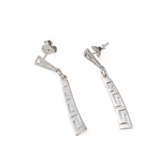 Greca Dangle Earrings - 925 Sterling Silver - Image 1