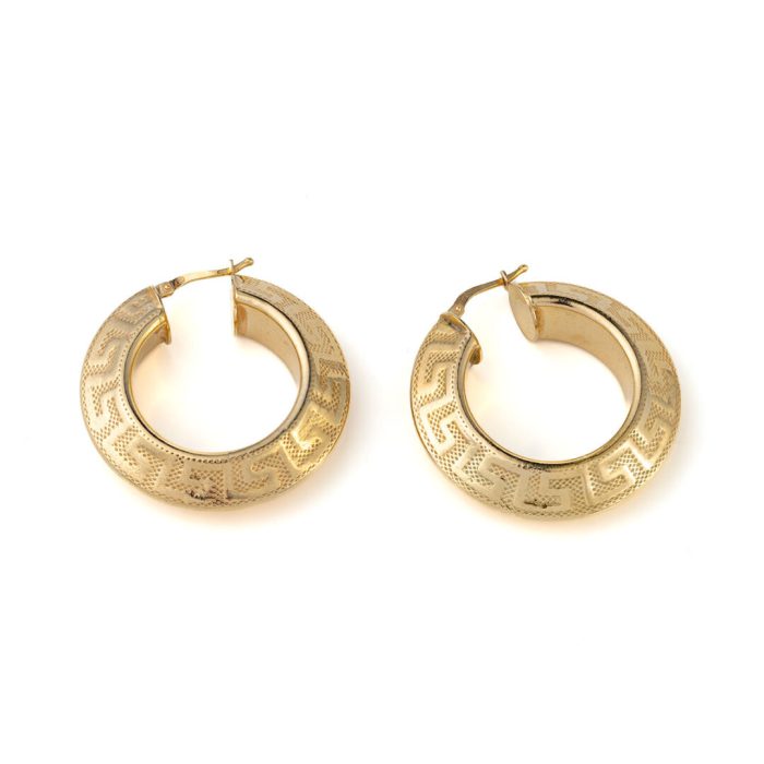 Meander Earrings - 925 Sterling Silver and Gold Plated - Image 1