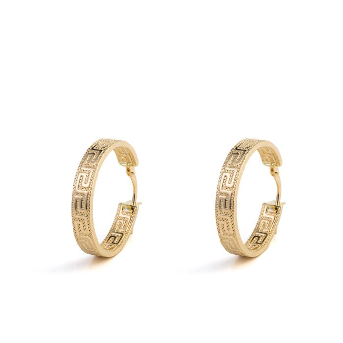Greca Hoop Earrings - Gold 14K - Image 1