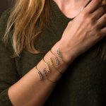 Βραχιόλι Bangle Ελιά με Ζιργκόν - Ασήμι 925 Επιχρυσωμένο - Image 2