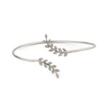Βραχιόλι Bangle Ελιά με Ζιργκόν - Ασήμι 925