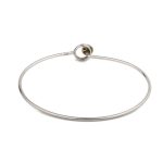 Μίνιμαλ Βραχιόλι Bangle με Κύκλο - Ασήμι 925 - Image 3