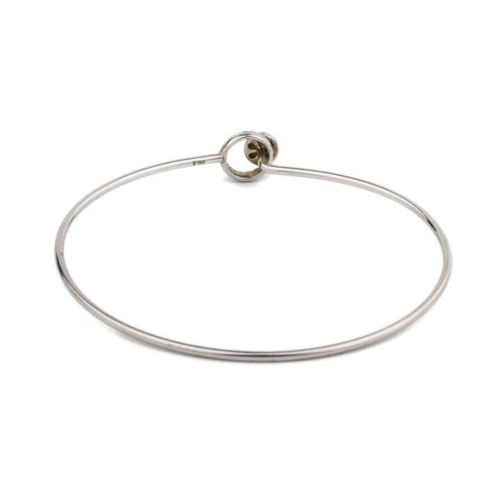 Μίνιμαλ Βραχιόλι Bangle με Κύκλο - Ασήμι 925 - Image 3