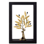 Διακοσμητικό Ξύλινο Κάδρο – Δέντρο Ελιάς Ορείχαλκος