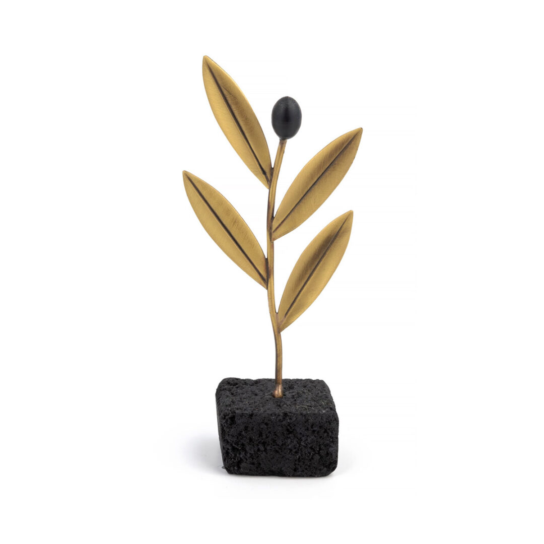 SO-E-0012800501B-1_1 Κλαδί Ελιάς - Χάλκινο 12cm X 5cm - Image 1