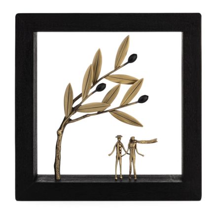 The couple – Wood Art Frame 20X20cm
