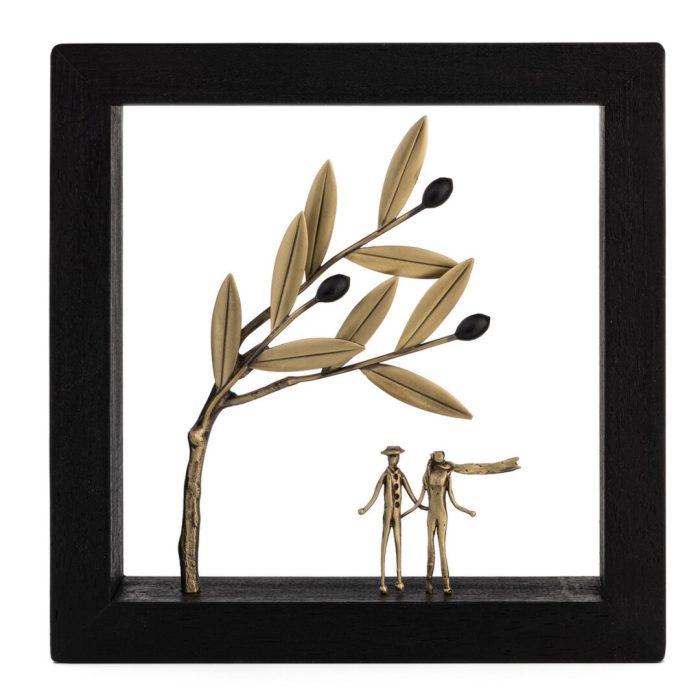 The couple – Wood Art Frame 20X20cm
