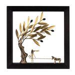 In the village – Wood Art Frame 25X25cm