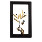 Διακοσμητικό Ξύλινο Κάδρο 15X25 cm – Ένα χέρι κρατάει ένα κλαδί ελιάς