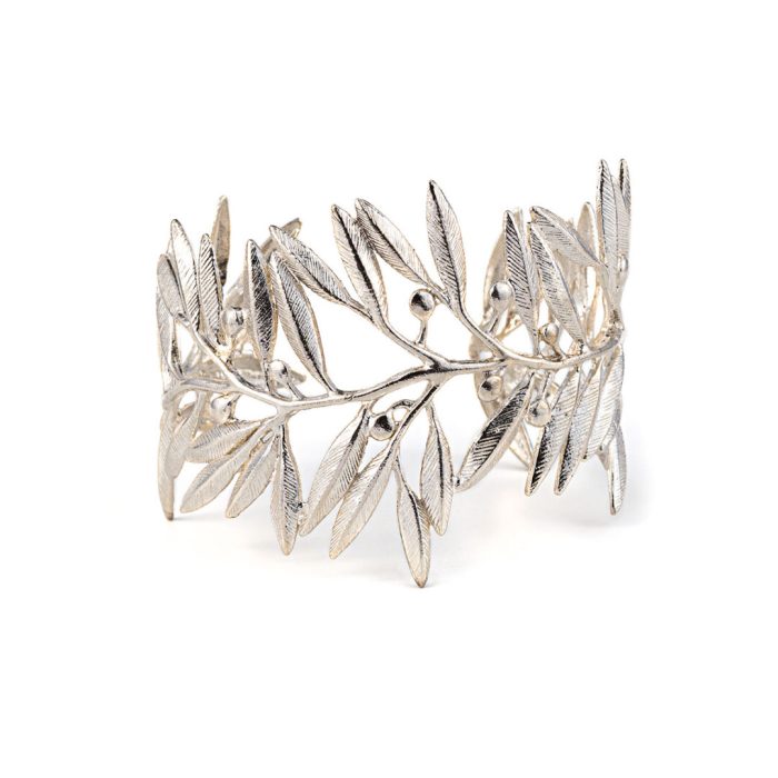 Ancient Greek bracelet with olive leaves - Sterling Silver - Image 1