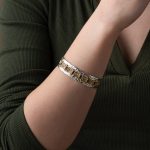 Greek Key Lace Cuff Bracelet with Zircon - Image 2