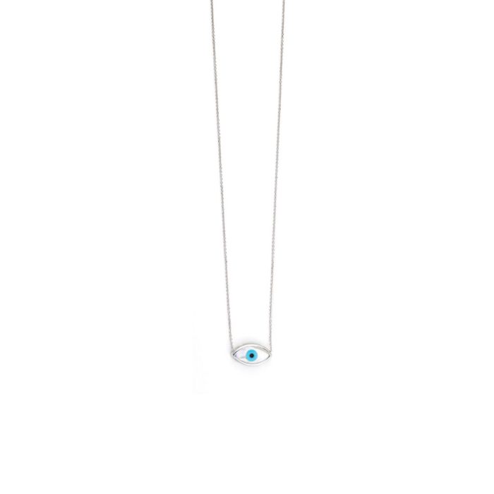 9K White Gold Necklace Evil Eye - Image 3