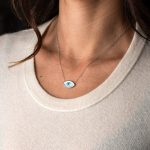 9K White Gold Necklace Evil Eye - Image 5